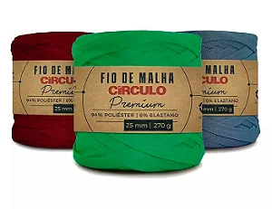 Fio De Malha Circulo Premium 140m Para Crochê Tricô Espessura 25mm