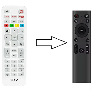 Controle Remoto para Tv Box DTV D10+