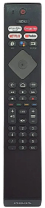 Controle Remoto Para TV smart PHILIPS 32PHG6917/78  43PFG6917/78  50PUG7406/78;  55PUG7406/78;  65PUG7406/78;  70PUG7406/78  c/ tecla NETFLIX YOUTUBE PRIMEVIDEO GOOGLE PLAY