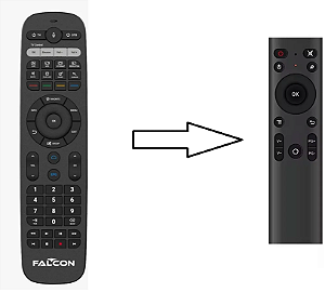 Controle Remoto Para Receptor Falcon Prime 4K