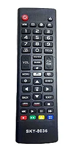 Controle Remoto Universal TV LED / LCD Samsung e LG com Função Smart / Futebol / 3D / SKY-8036 / LE-7044