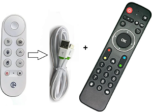 Kit Controle Remoto Clonado + Cabo Para UNITV V11 CAST