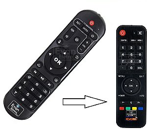 Controle Remoto Receptor Receptor TV BOX GoTV / GO TV