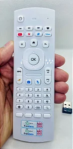 Controle Remoto Air mouse Para In Xplus / In Xplus V3 / interbras Xplus / Red Pro / Red Pro 2 / Red Lite / Azamérica i7