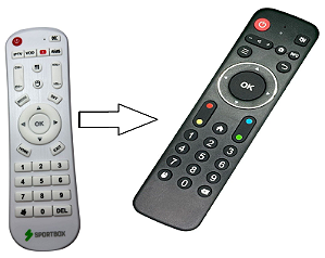 01 Controle remoto Clonado Para Receptor SPORTBOX Live