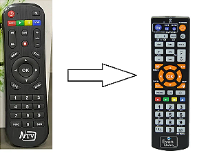 Controle Remoto para Receptor NTV FULL HD U20 SUPER / NTV U19 Super