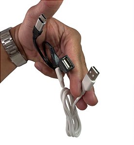 Cabo Com 3 Pontas para Unitv V11 Cast (USB Fêmea / USB Macho e Tipo C)