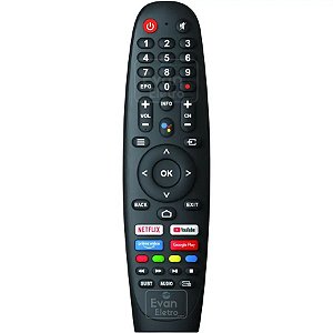 Controle Remoto Para Tv Multilaser 4k Android TL042 / TL045