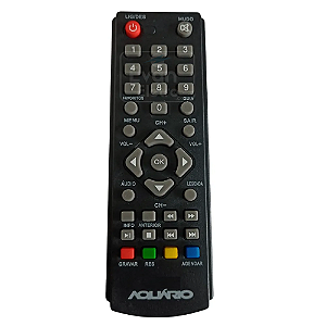 Controle Remoto Compatível com Conversor Digital Aquário DTV-4000 / DTV-7000s