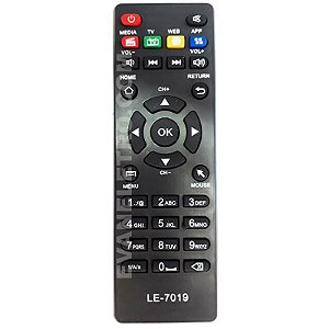 Controle remoto para receptor TV BOX LE-7019