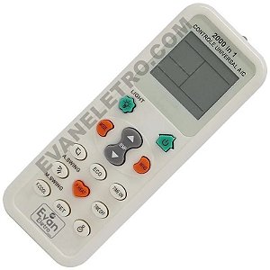 Controle Remoto Universal Ar Condicionado Split / Janela / Portátil (200 Marcas)