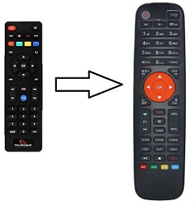 Controle Remoto Para Receptor Tourosat T1 Mini