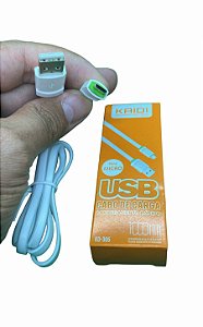 CABO DE DADOS e CARREGADOR V8 MICRO USB 1M - Original KAIDI 305 / HTV Stick