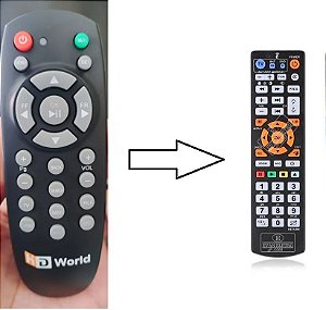 Controle Remoto Clonado Para Receptor World TV HD