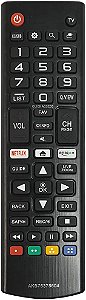 Controle Remoto compativel com smart tv LG AKB75375604 com Netflix e Amazon