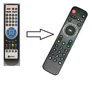 Controle Remoto Para Conversor Digital Teresetre Isdbt Spinx 7 Fbt 1748