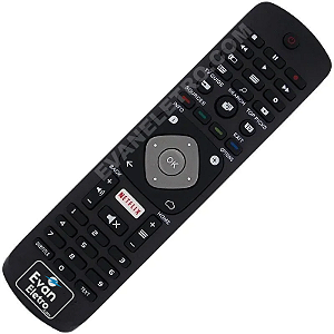 Controle Remoto TV LED Philips YKF406-001 / 32PFH5501 / 40PFH5501 / 49PFH5501 / 55PUS6401 com Netflix (Smart TV)