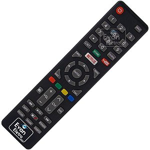 Controle Remoto TV LED Cobia CTV32HDSM / CTV39HDSM / CTV50UHDSM com Netflix e Youtube (Smart TV)