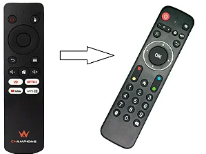 01 Controle Remoto Clonado Para Tv Box Azamerica Champions Win Pro 2