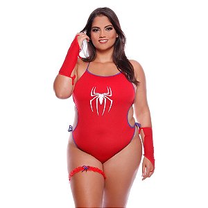 Fantasia Plus Size Body Mulher Aranha Mil Toques