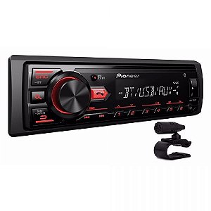 Som Automotivo Pioneer MVH-298BT Bluetooth - MP3 Rádio AM/FM USB Auxiliar