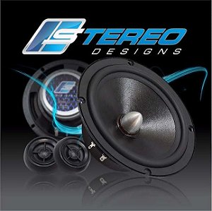 Kit 2 Vias Sterio Designs SDS6-S1 Mid Bass 6.5" / Tweeter Neo 1" 150w RMS