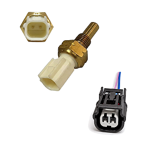 Kit Sensor Temperatura Com Plug Chicote Honda Civic/Fit/City/CR-V/HR-V/Accord/WR-V
