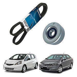 Kit Correia E Polia Do Tensor Do Alternador Honda Fit 1.4/1.5 09/13 City 1.5 09/14