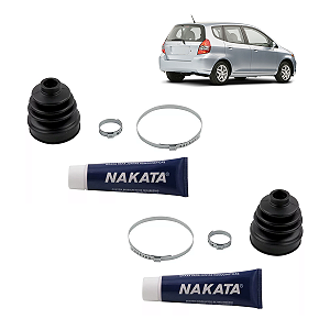 Kit 2 Coifas Dianteiras Da Trizeta/Tulipa Lado Câmbio Honda Fit 1.4/1.5 2003/2008 - Nakata