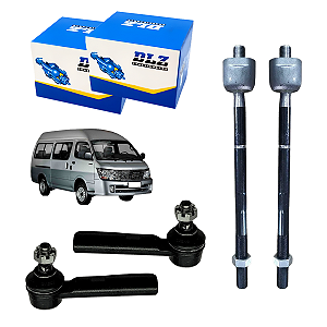 Kit Barra/Braço Axial + Terminal Direção Direito E Esquerdo Jinbei Topic 2.0/2.2 09/16 - DLZ