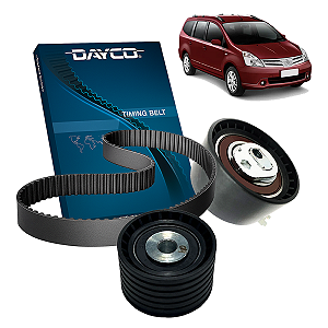 Kit Correia Dentada Com Tensor E Polia Nissan Livina 1.6 09/14
