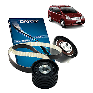 Kit Correia Dentada Teflonada Com Tensor E Polia Nissan Livina 1.6 09/14