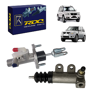 Kit Cilindro Mestre + Auxiliar De Embreagem Mitsubishi Pajero IO 1.8 99/02 TR4 2.0 03/15 - Roc