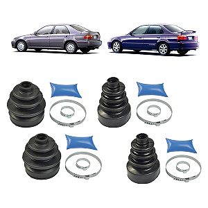 Kit 2 Coifas Dianteiras Externas Lado Roda + 2 Coifas Internas Lado Câmbio Para Honda Civic 1.5/1.6 1992/2000 - Kit & Cia