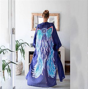 Kimono Bohemian Leve Filtro dos Sonhos Esvoaçante
