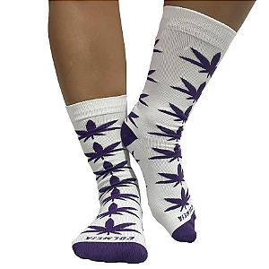 ColMeia Dry-fit - Branca e roxa