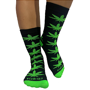 ColMeia Dry-fit - Preto e Verde