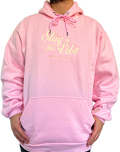 Moletom Bordado com capuz Rosa