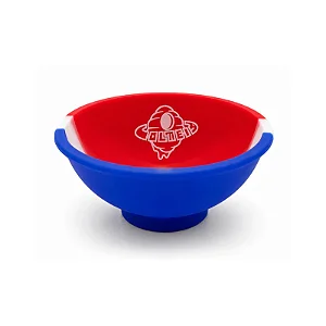 Cuia de Silicone G - Vermelho c Azul