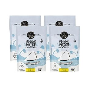Kit 4 Sal Marinho Integral Mossoró BR Spices 500G