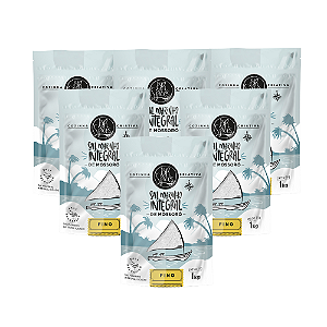 Kit 6 Sal Marinho Br Spices Integral Mossoró Fino Pouch 1kg