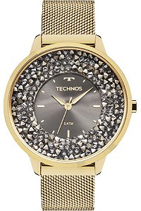 Relógio Technos Swarovski Dourado Aço 2035MLG/4C