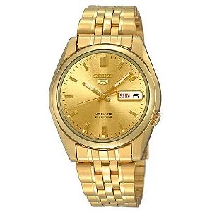 Relógio Seiko Automático SNK366B1 - Dourado