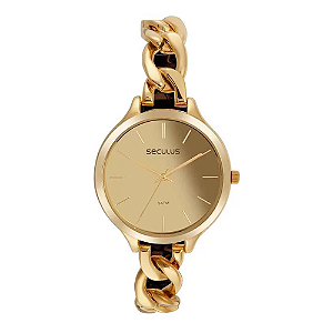 Relógio Seculus Feminino Corrente 77170LPSVDS1 - Dourado