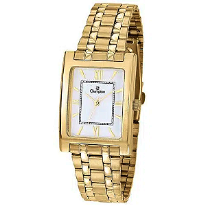 Relógio Champion Dourado Quadrado CH22395H