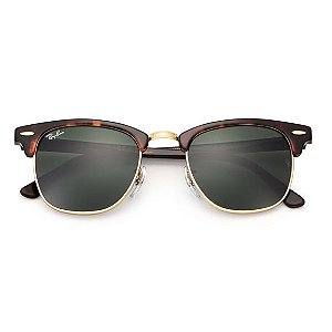 Ray Ban Clubmaster Clássico Marrom c/ Dourado RB3016 W0366 49-21