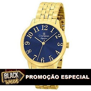 Relógio CHAMPION Elegance Dourado com Azul CN26162A