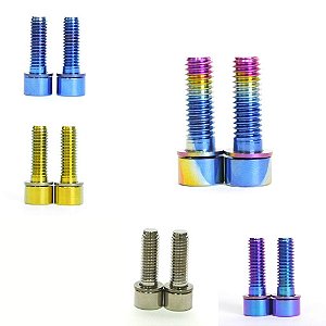 Parafuso de Titânio P/ Pedivela Shimano ou Caliper De Freios p/ Disco 160mm Kit 02 Unidades - Quadrado