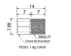 Parafuso de Titânio p/ Fixar Oliva de Freio Shimano