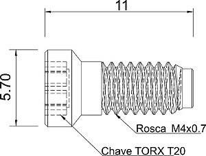Parafusos em titânio para Fixar Disco Aperto TORX T25 - Kit com 12 unidades